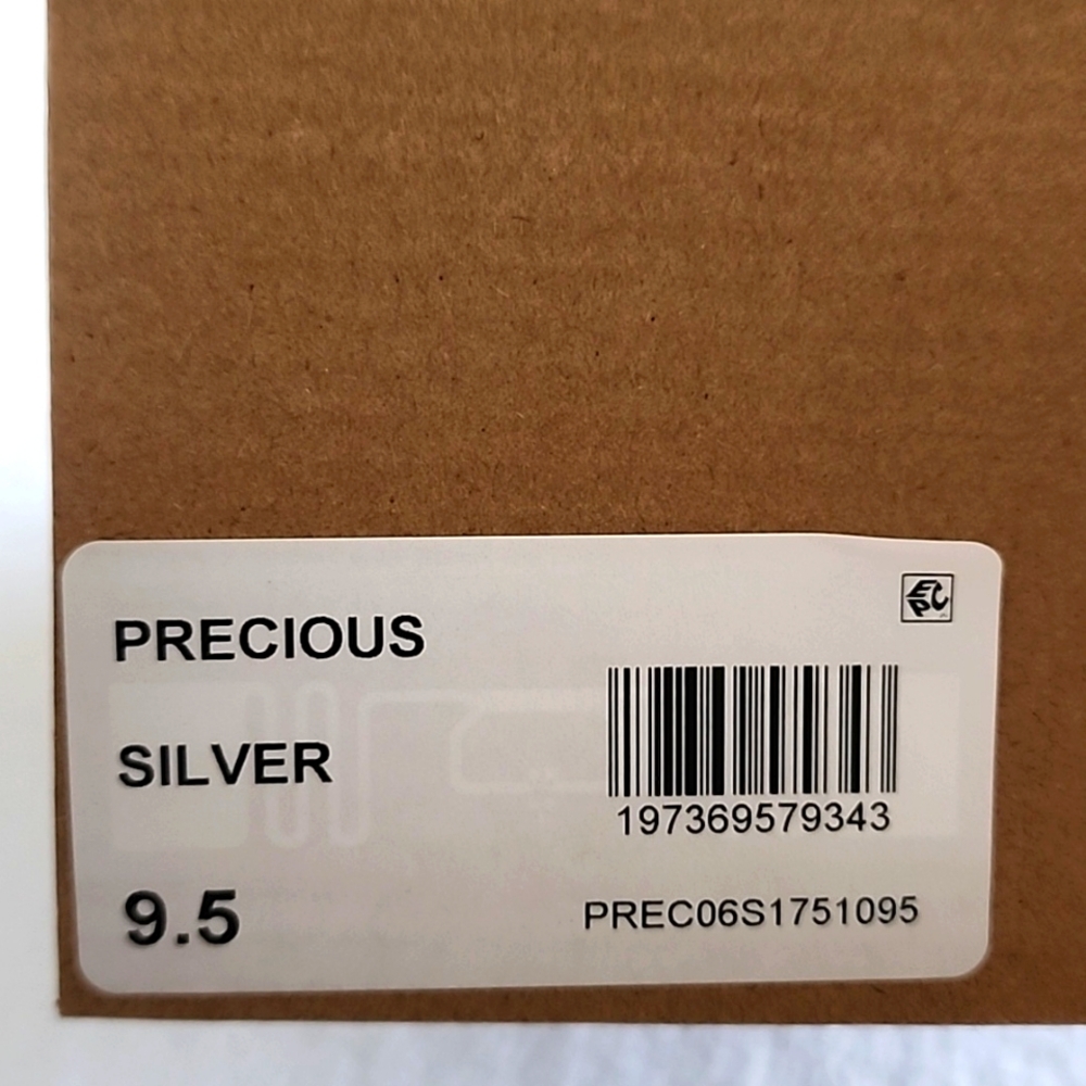 Steve Madden Precious Silver Embellished Women's Heeled Sandals. Size 9.5 - Picture 12 of 13